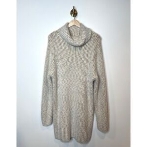 Lulus Eyelash Knit Turtleneck Sweater Dress